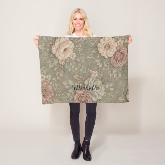 Custom Name Muted Suede Tone Fleecedecke (Beispiel)