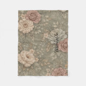 Custom Name Muted Suede Tone Fleecedecke (Vorderseite)