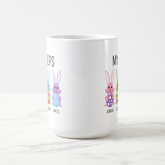 Custom Name My Peeps Easter Coffee Mug Kaffeetasse (Mittel)