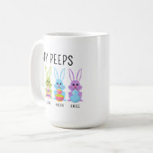 Custom Name My Peeps Easter Coffee Mug Kaffeetasse (Vorderseite Links)