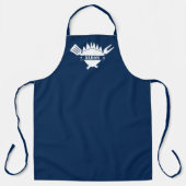 Custom Name Navy BBQ Grill Schürze (Vorderseite)