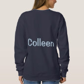 Custom Name Navy Blue Women's Sweatshirt (Rückseite)