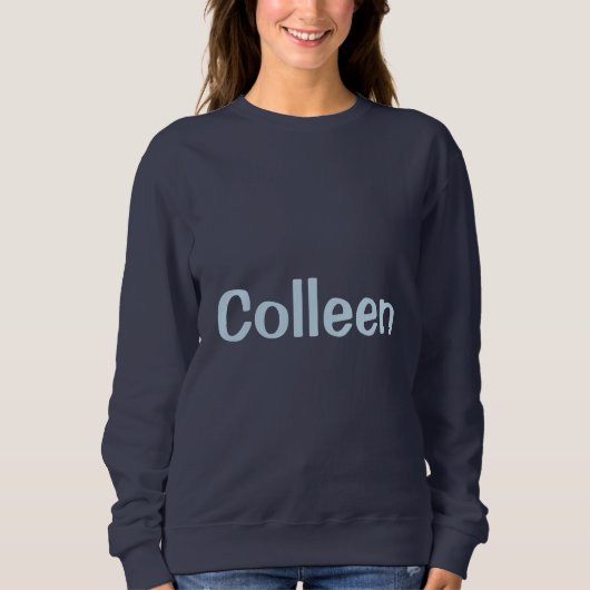 Custom Name Navy Blue Women's Sweatshirt (Vorderseite)