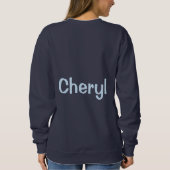 Custom Name Navy Blue Women's Sweatshirt (Rückseite)