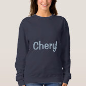 Custom Name Navy Blue Women's Sweatshirt (Vorderseite)
