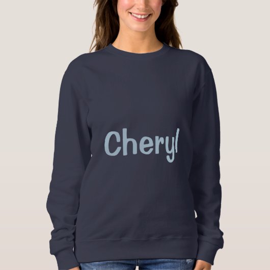 Custom Name Navy Blue Women's Sweatshirt (Vorderseite)