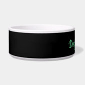Custom Name Neon Border Collie Glow Napf (Links)