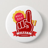 Custom Name No 1 Best Dad Father's Day Birthday Button (Vorderseite)