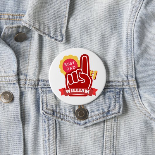 Custom Name No 1 Best Dad Father's Day Birthday Button (Beispiel)