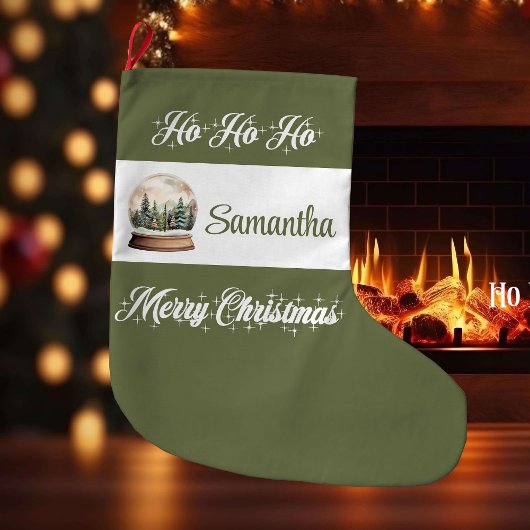Custom Name Nordic Christmas Stocking Großer Weihnachtsstrumpf
