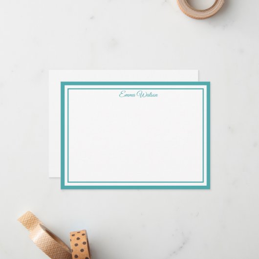 Custom Name Note Card Mitteilungskarte (Vorderseite/Rückseite Beispiel)
