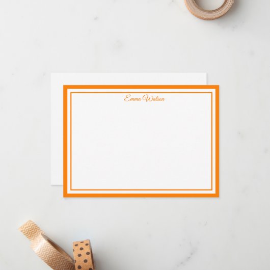 Custom Name Note Card Mitteilungskarte (Vorderseite/Rückseite Beispiel)