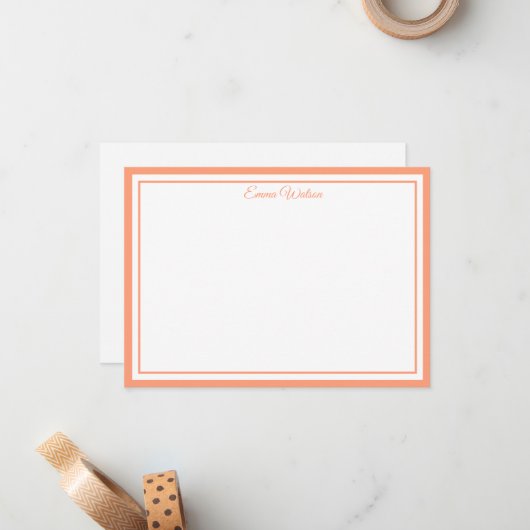 Custom Name Note Card Mitteilungskarte (Vorderseite/Rückseite Beispiel)