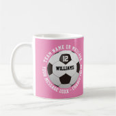 Custom Name Number Team Name Soccer Ball Kaffeetasse (Links)