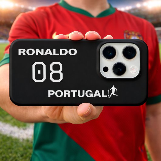 Custom Name Number Team Soccer Silhouette iPhone Hülle