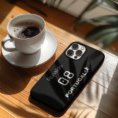 Custom Name Number Team Soccer Silhouette iPhone Hülle