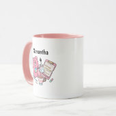 Custom Name Nurse Coffee Mug Gift Tasse (Vorderseite Links)