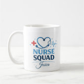 Custom Name Nurse Squad Coffee Mug Gift Kaffeetasse (Links)