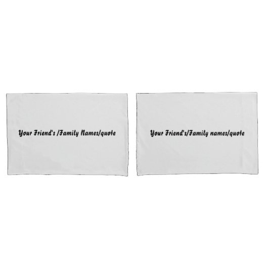 Custom Name Off White Pillowcases – Personalized Kissenbezug (Vorderseite-Set)