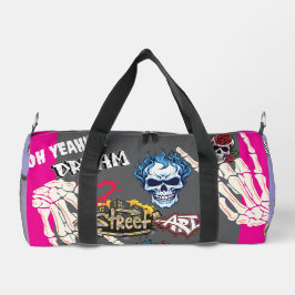 Custom name Oh yeah Graffiti Spooky colorful Duffle Bag