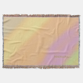 Custom Name on Cotton Candy Colors Decke