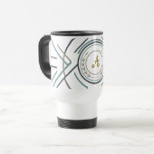Custom Name or Initial Travel Mug – Premium Gift Reisebecher (Vorderseite Links)