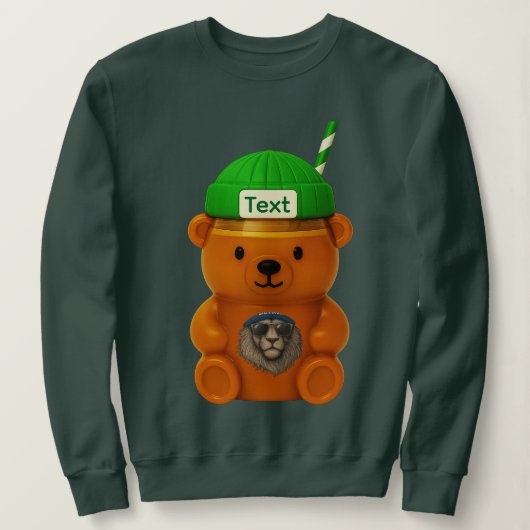 Custom Name or Photo Bearista | colonova Bear Cup Sweatshirt (Design vorne)