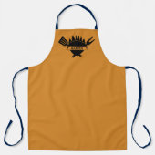 Custom Name Orange BBQ Grill Schürze (Vorderseite)