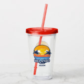 Custom Name Orlando Florida Acryltrinkbecher (Rückseite)
