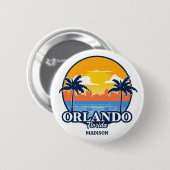 Custom Name Orlando Florida Button (Vorne & Hinten)
