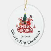 Custom Name Ornament, Baby's First Christmas Keramik Ornament (Links)