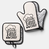 Custom name Oven Mitt & Pot Holder Set (Vorderseite/Rückseite)