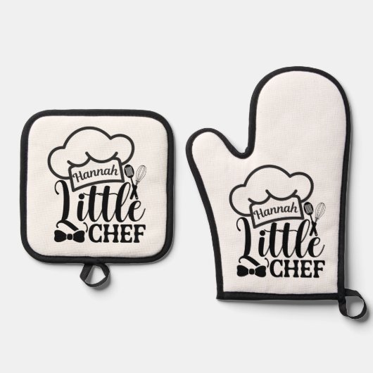 Custom name Oven Mitt & Pot Holder Set (Vorderseite)