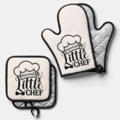 Custom name Oven Mitt & Pot Holder Set (Vorderseite/Rückseite)