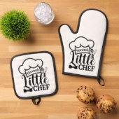Custom name Oven Mitt & Pot Holder Set (Oben Unten)