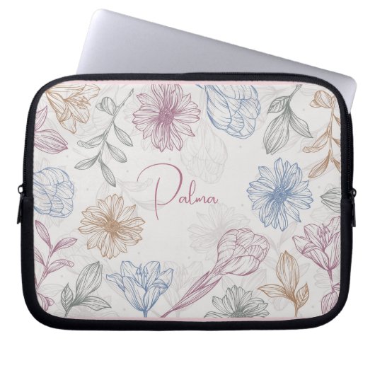Custom Name Pattern Laptopschutzhülle (Vorderseite)