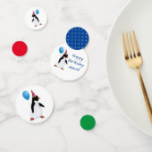 Custom Name Penguin Blue Balloon Table Confetti Konfetti (Gruppe)