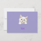 Custom Name Personalized Kitten Art Gift Dankeskarte (Vorderseite)