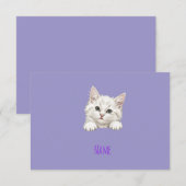 Custom Name Personalized Kitten Art Gift Dankeskarte (Vorne/Hinten)
