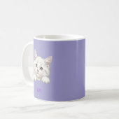 Custom Name Personalized Kitten Art Gift Kaffeetasse (Vorderseite Links)