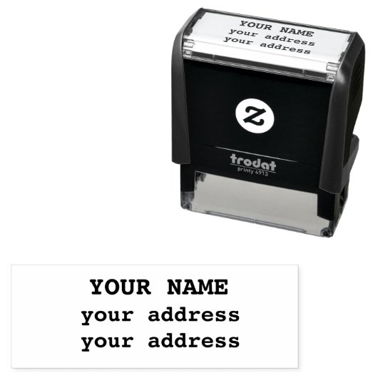 Custom Name Personalized Self-inking Simple Stamp  Permastempel (Beispiel)