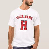 Custom Name Personalized vintage Letter T-Shirt  (Vorderseite)
