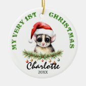 Custom Name Photo Keepsake with Aus Sugar Glider Keramik Ornament (Vorne)