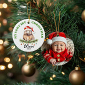 Custom Name & Photo Keepsake with Cute Aus Wombat Keramik Ornament