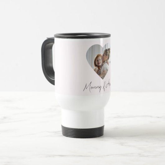 Custom Name & Photo | Personalized Travel Mug Gift Reisebecher (Vorderseite Links)