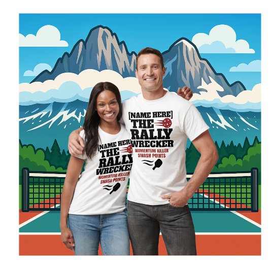 Custom Name Pickleball Rally Wrecker T-Shirt