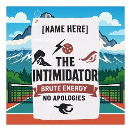 Custom Name Pickleball Sport Towel The Intimidator Golfhandtuch