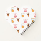 Custom Name Pink Cupcake and Black Cat Pattern  Notizblock (Rückseite)