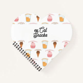 Custom Name Pink Cupcake and Black Cat Pattern  Notizblock