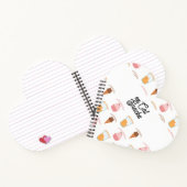 Custom Name Pink Cupcake and Black Cat Pattern  Notizblock (Innenseite)